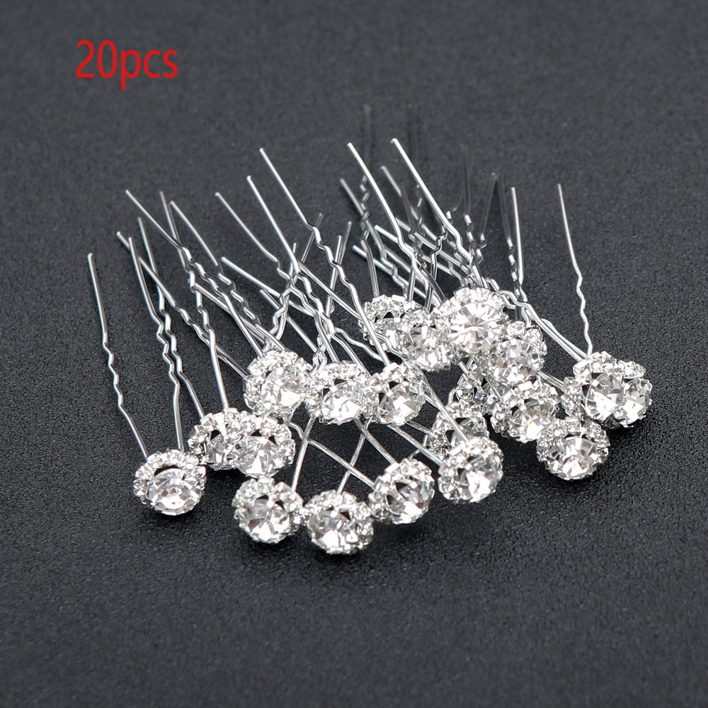 Florist Supplies - 20pcs Bridal Pear U-shaped Hair Comb