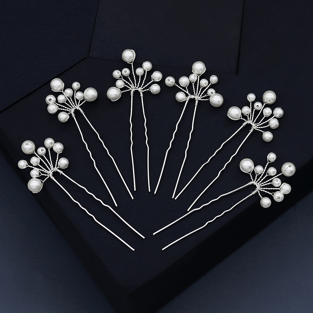 Florist Supplies - Vintage Pearl Flower Hairpin Set Elegant