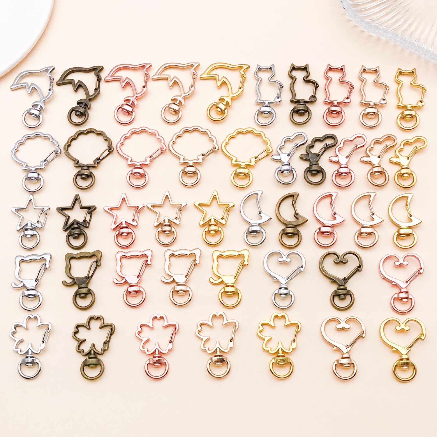 5pcs/lot Heart Star Moon Cat D - مراجعة Flower Supplies وسعره