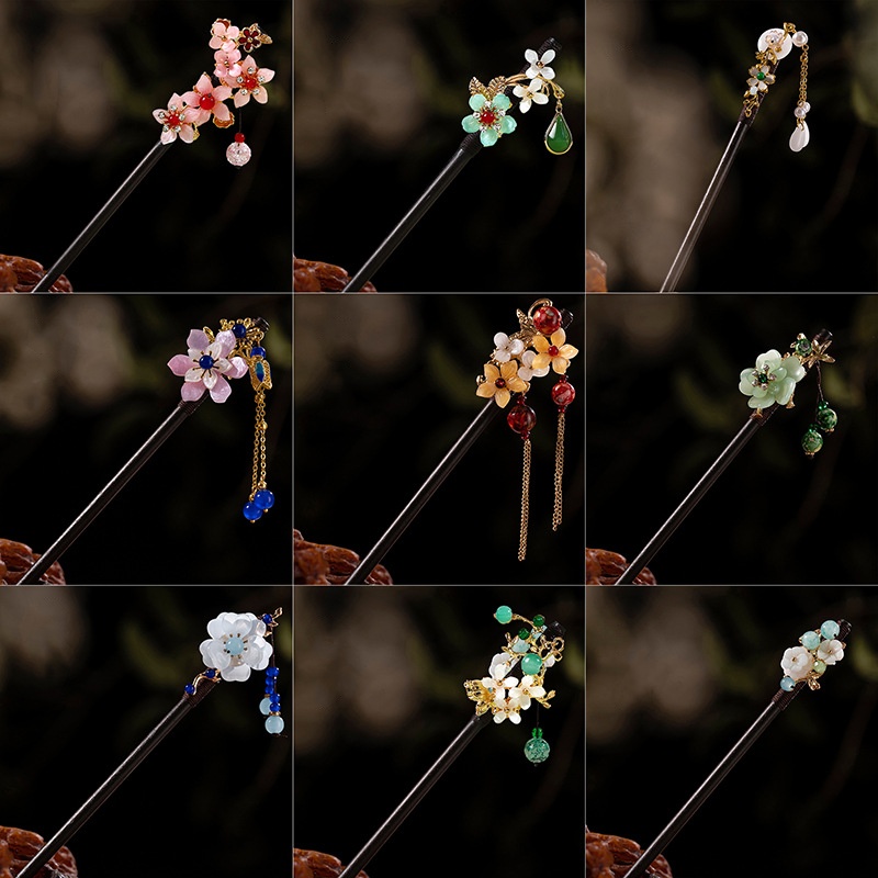 1Pc Wooden Hairpin Headdress f - مراجعة Florist Supplies وسعره