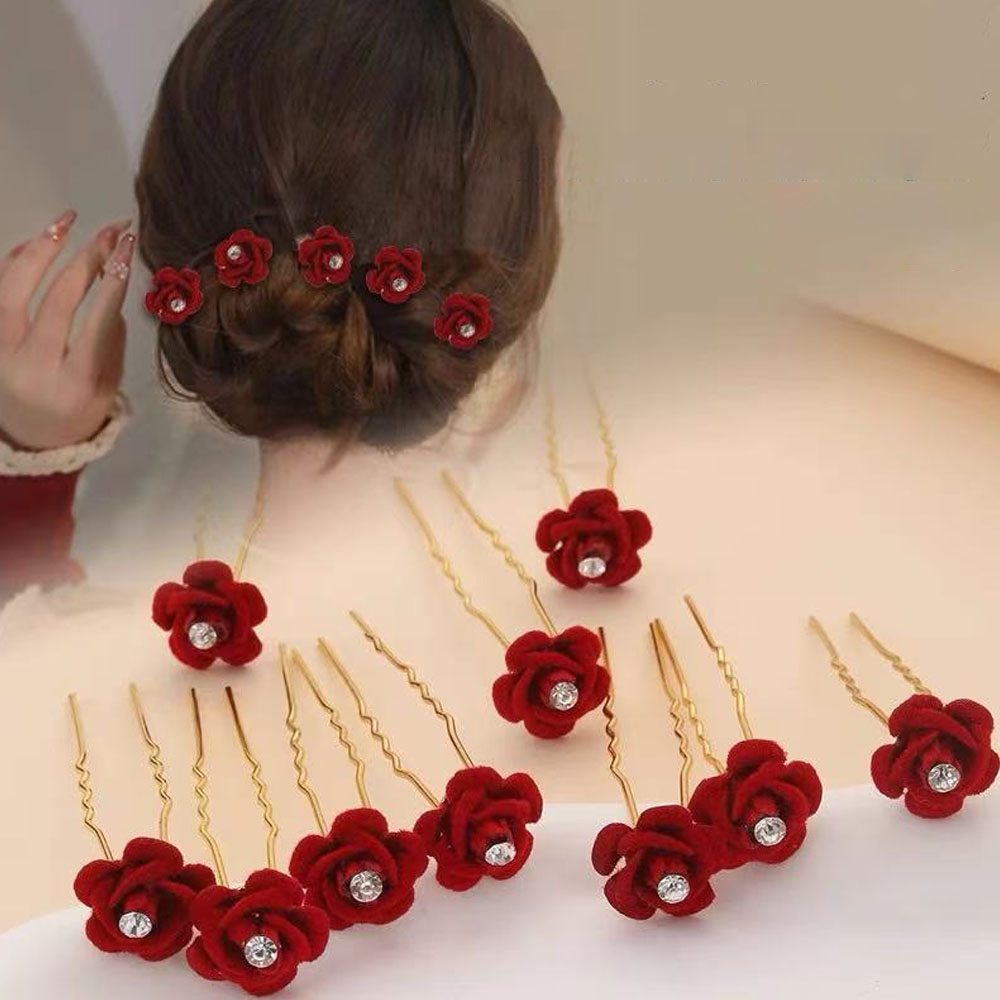 10Pcs Rose Hair Accessories We - مراجعة Flower Supplies وسعره