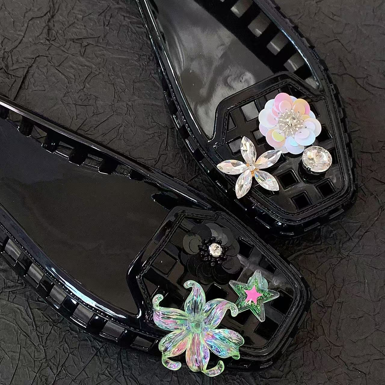 Jelly Crystal Shoes for Women, - مراجعة Florist Supplies وسعره