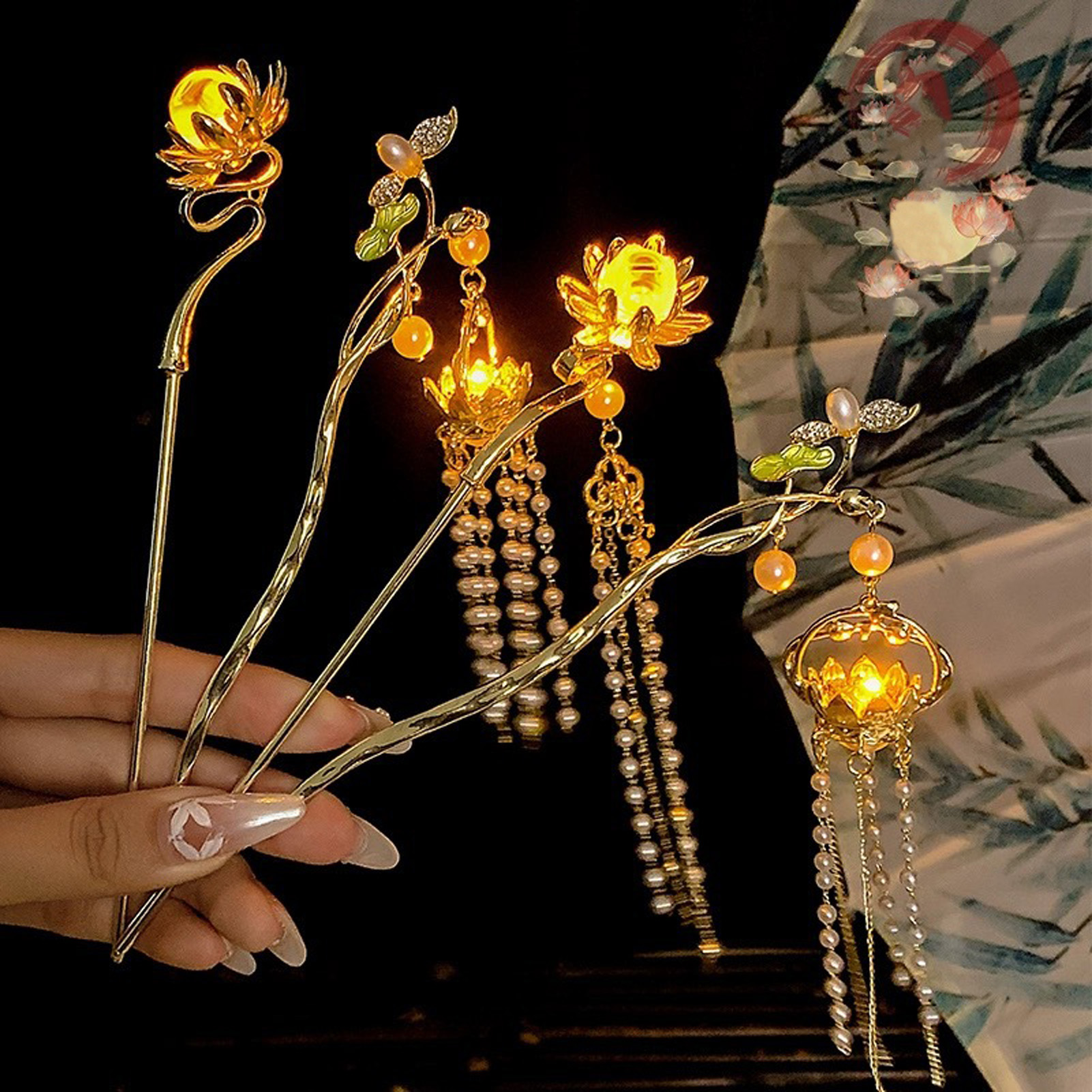 Luminous Flower Hairpin For Wo - مراجعة Florist Supplies وسعره