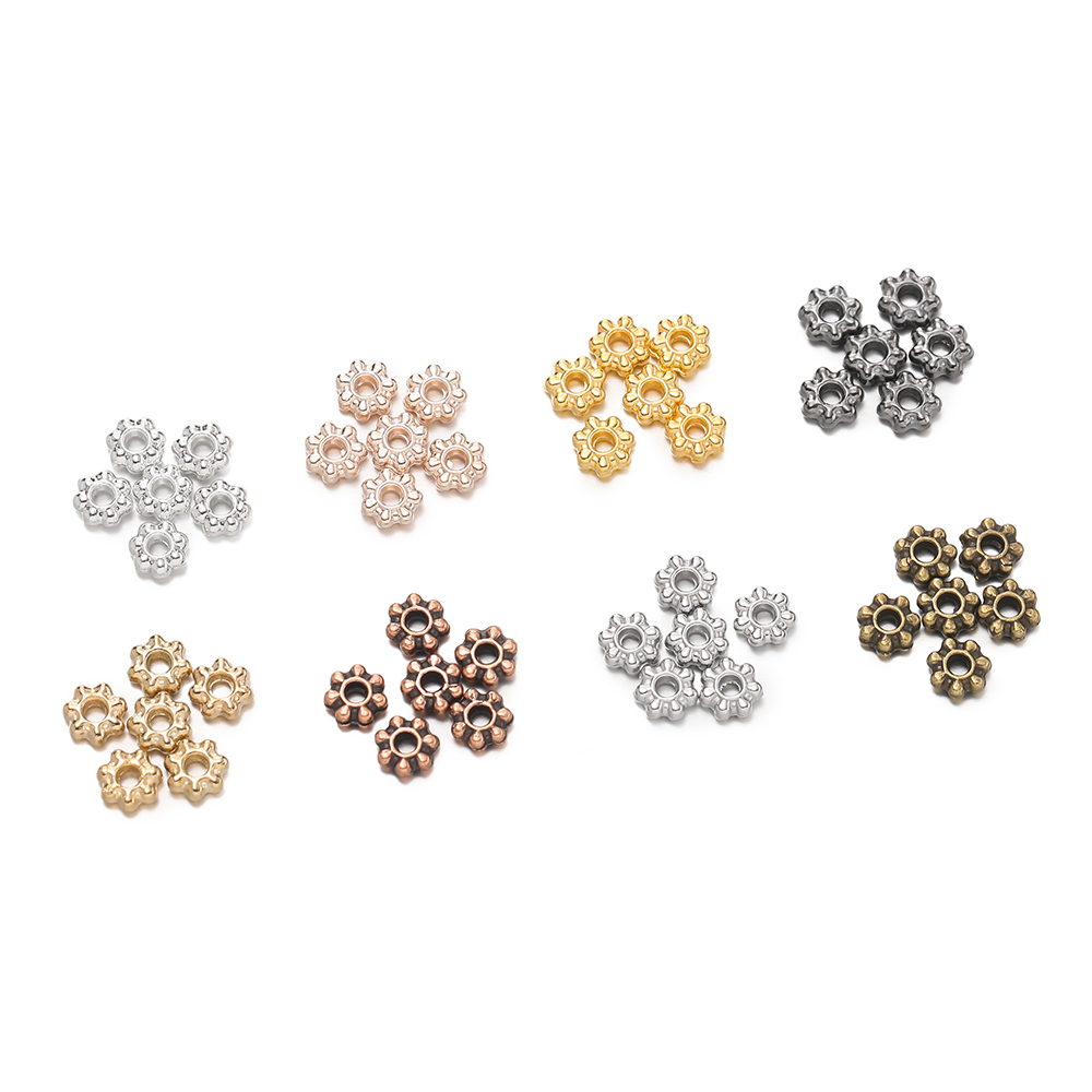 200Pcs 4/6mm Alloy Snowflake B - مراجعة Flower Supplies وسعره