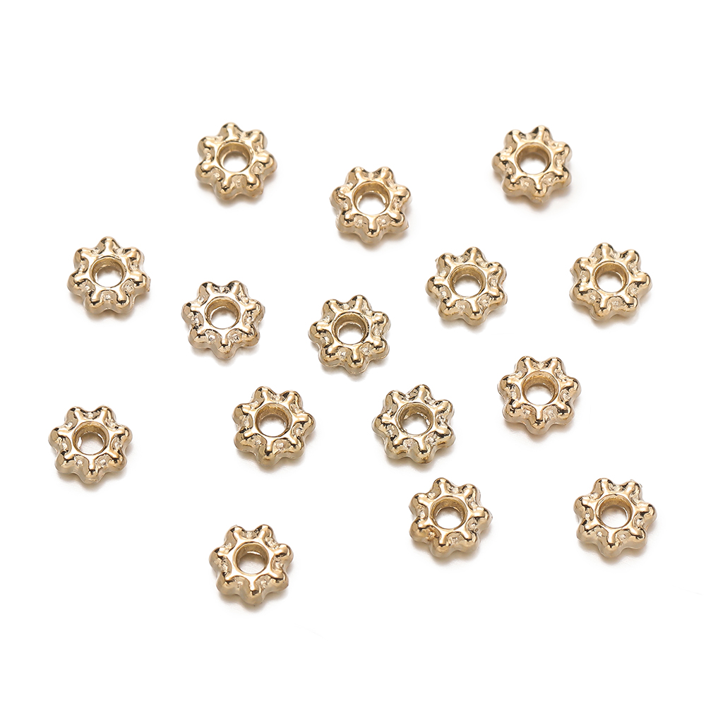 200Pcs 4/6mm Alloy Snowflake B - مراجعة Flower Supplies وسعره