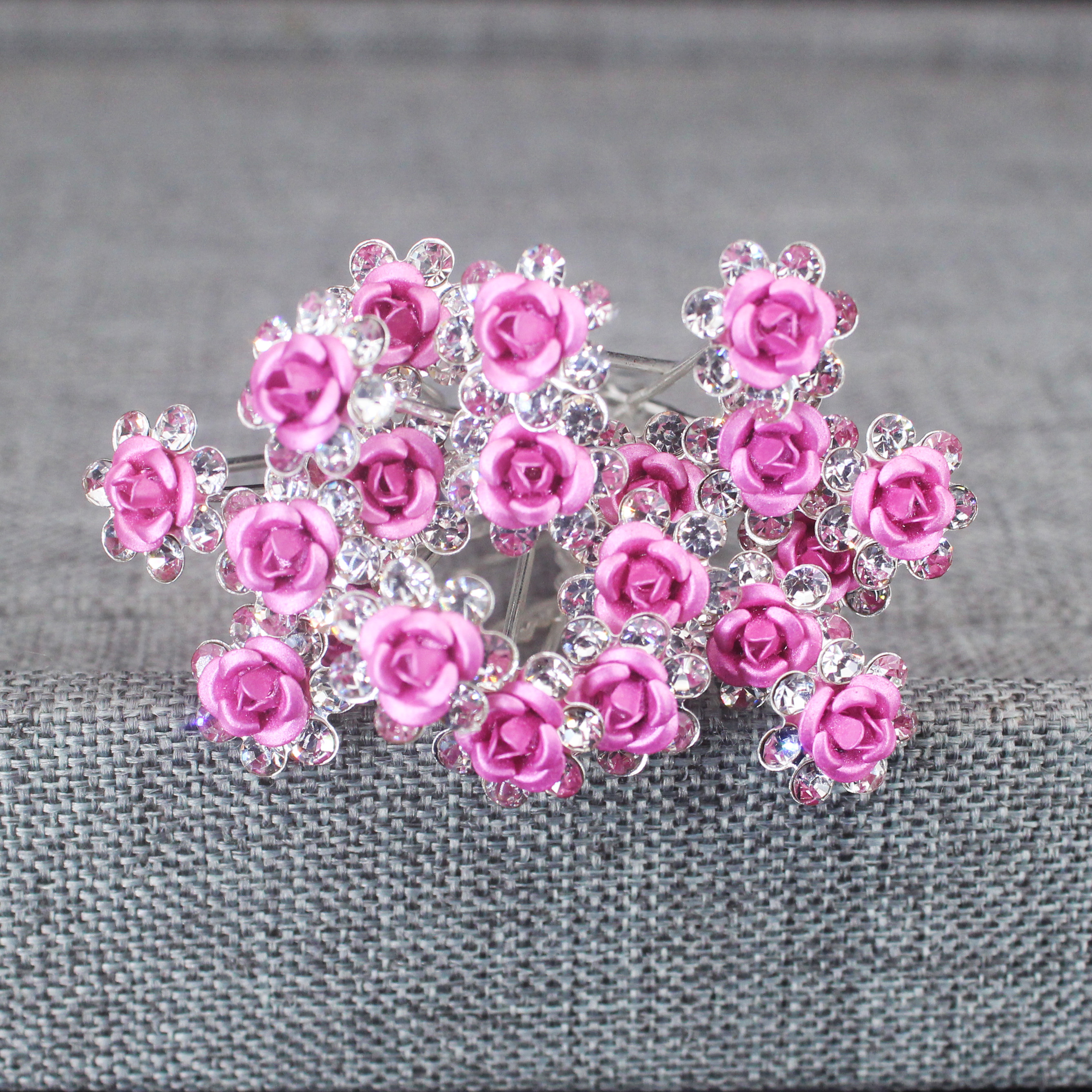 20PCS Rose Flower Rhinestone H - مراجعة Flower Supplies وسعره